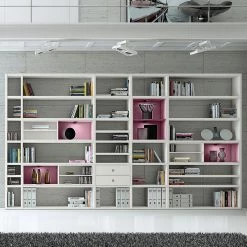 Loftscape Etagère XXL Emporior II - Blanc crème - Avec éclairage -Meubles de salon Soldes xxl regalwand emporior ii rgb led beleuchtung weiss 3396329