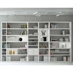 Loftscape Etagère XXL Emporior II - Blanc crème - Avec éclairage -Meubles de salon Soldes xxl regalwand emporior ii weiss 289491