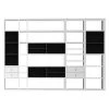 Loftscape Etagère XXL Emporior III - Blanc / Noir - Sans éclairage -Meubles de salon Soldes xxl regalwand emporior iii ohne beleuchtung weiss schwarz 2221026