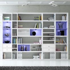 Loftscape Etagère XXL Emporior II - Blanc brillant / Blanc - Avec éclairage 8 Loftscape Etagère XXL Emporior II - Blanc brillant / Blanc - Avec éclairage -Meubles de salon Soldes xxl regalwand emporior iii rgb led beleuchtung hochglanz weiss weiss 3396385