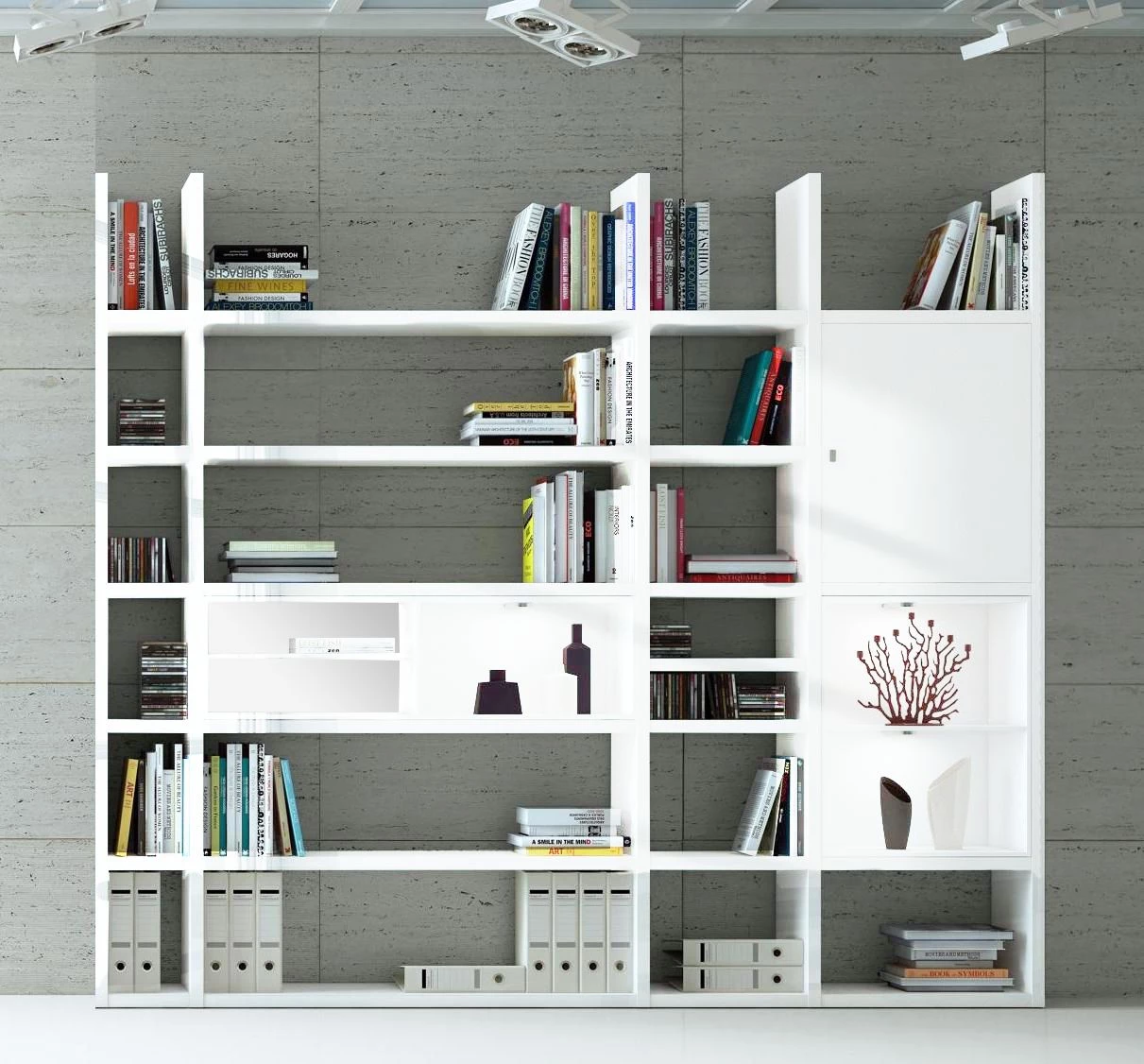 Loftscape Etagère XXL Emporior lV.B - Blanc brillant / Blanc - Avec éclairage 6 Loftscape Etagère XXL Emporior lV.B - Blanc brillant / Blanc - Avec éclairage – Image 4