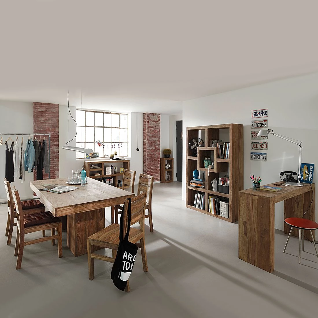 Wolf-Möbel Étagère de séparation Yoga VI - Sheesham massif 5 Wolf-Möbel Étagère de séparation Yoga VI - Sheesham massif – Image 3